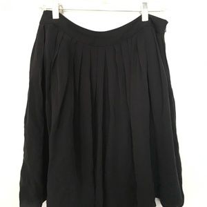Talbots Black Silk Pleated Skirt, Size 6P
